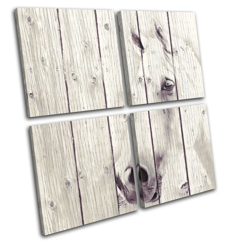 Horse Painting Vintage Animals MULTI CANVAS WALL ART Picture Print