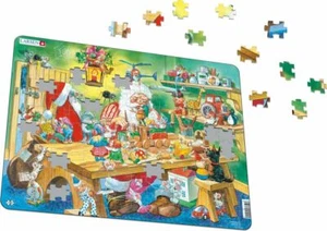 Larsen Puzzle - In der Werkstatt Weihnachten Lernpuzzle Rahmenpuzzle - Bild 1 von 2