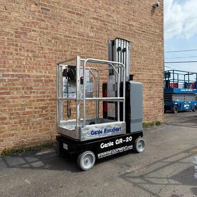 Refurbished Genie GR-20 Vertical Mast Lift | 20' Platform | Win Win Equipment - Image 1 of 4