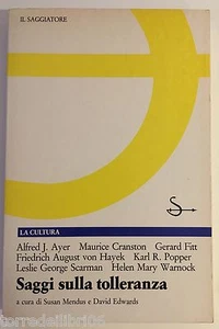 SAGGI SULLA TOLLERANZA Mendus, Edwards Il Saggiatore 1990 - Imagen 1 de 1