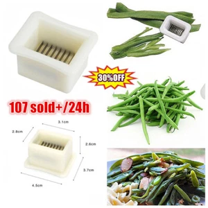 Green Bean Vegetable Runner Slicer Cutter Stringer Remover Kitchen Tool UK - Picture 1 of 6