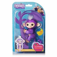 WowWee Fingerlings Baby Monkey - MIA Purple, White Hair 