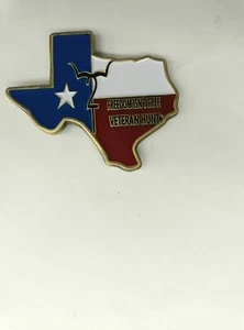 Freedom isn't Free Veteran's Hunt Texas Shaped Charity Hunt Challenge Coin - Picture 1 of 2