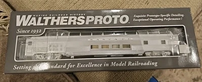 WalthersProtoHO 920-9324 85’ Budd Big Dome Bar-Lounge Dormitorio ATSF Santa Fe Iluminado Foto 1 de 4