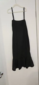 Girls Sundress 4 Black Ribbed Nasty Gal - Picture 1 of 8