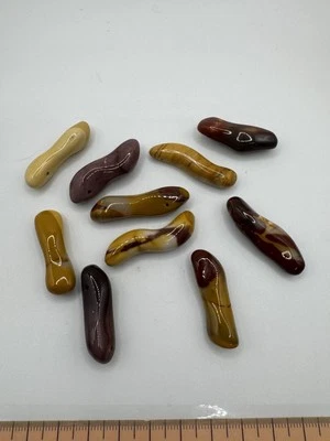 Australian Mookaite Jasper Pendant Beads - 32.2mm - Jewelry Making Crafting - Image 1 of 4