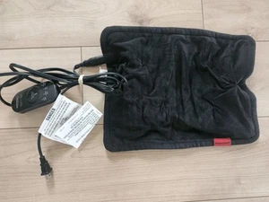 Sunbeam Advanced Heating Pad 12” X 14" Black Warm To Hot Neck Back Warmer Works - Bild 1 von 12