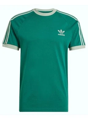 adidas Originals California Trefoil Tee Shirt Men’s XL Green 3 Stripes JN7017 - Image 1 of 4