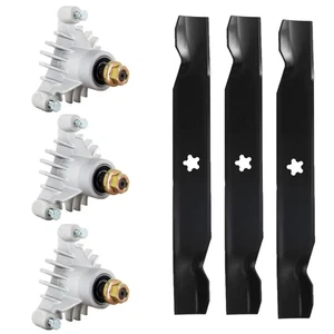 Mower Blade & Spindle Kit For Huskee TS2050B/C TS2051C/D TS20H50C 50" Decks - Picture 1 of 8