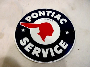 Pontiac Zuthorized Service Heavy Metal/Porzellan 11" Schild - Repo - Bild 1 von 2