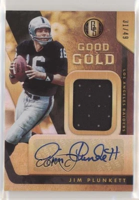 2020 Panini Gold Standard Good as Gold Auto Relics /49 Jim Plunkett #GG9 Auto - Image 1 of 2