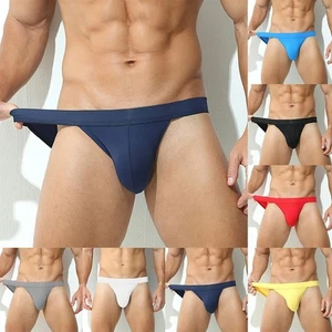 1pc Mens Shiny Satin G-String Thongs Underwear Pouch Panties Bikini Briefs New - Picture 1 of 18