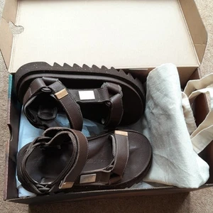 MARSELL X DEPA SUICOKE CHOCOLATE LEATHER SANDALS UK 4 EU 37 EXCELLENT COND - Picture 1 of 12