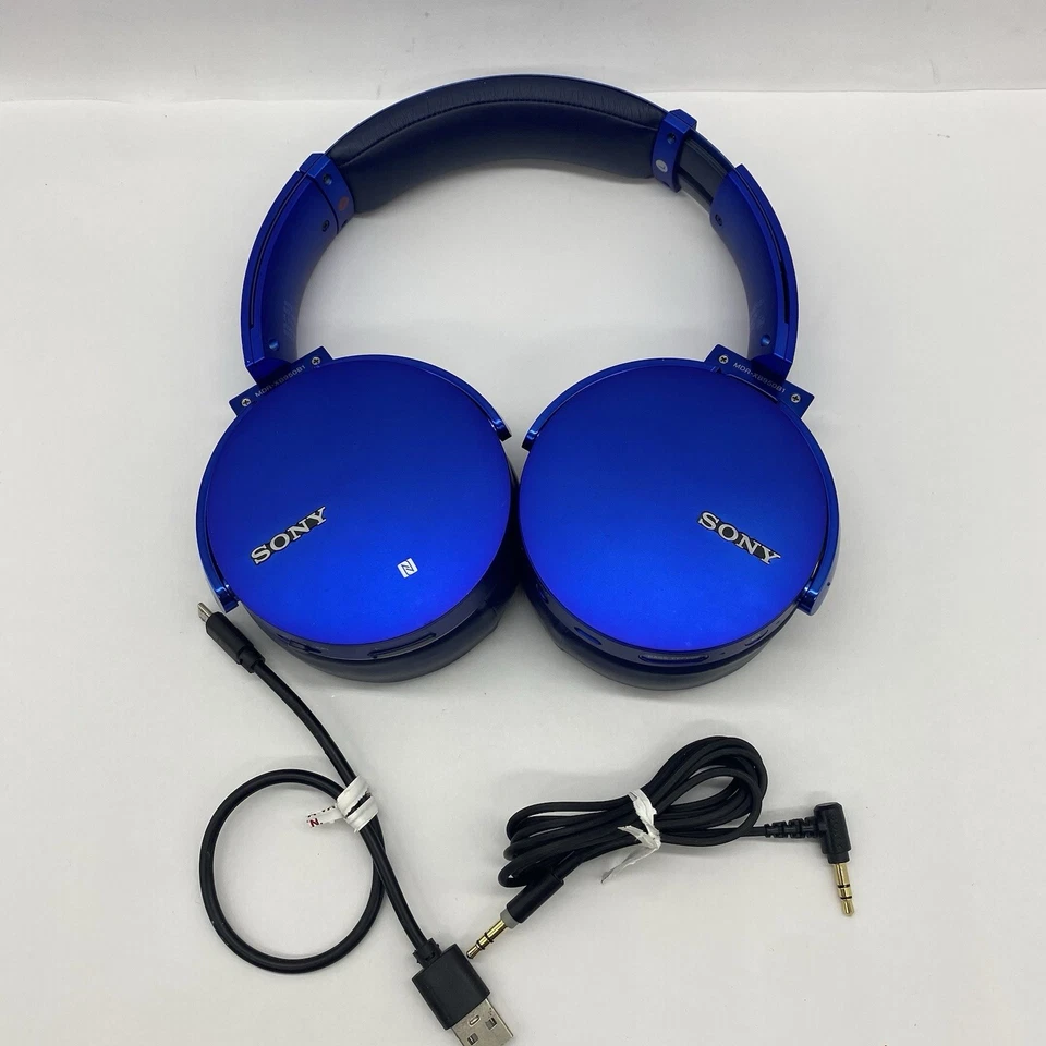 Sony MDRXB950B1 Over the Ear Wireless Headphone - Blue With Charger And Cables - Image 1 of 4