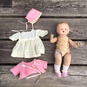 Vintage German Ges Gesch Composition & Fabric Walking Doll - Picture 1 of 22