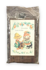 Handy Holder Wall Plaque for Keys Aprons Pot Holder 2 Hooks Vintage New Sealed - Picture 1 of 10