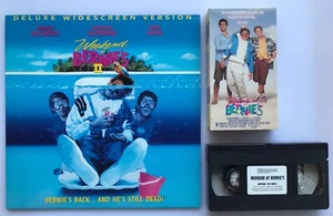 Weekend At Bernie's II 2 Laserdisc Sequel & Weekend At Bernie's VHS tape LOT - Picture 1 of 2