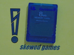 8MB PS2 Memory Card - Blue Magic Gate Official - PlayStation 2 Sony - Picture 1 of 2