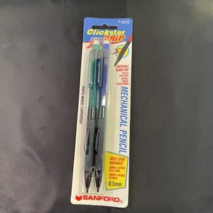 Vintage 1996 Sanford Clickster Grip Pencil Two Pack  Translucent .5mm - Picture 1 of 7