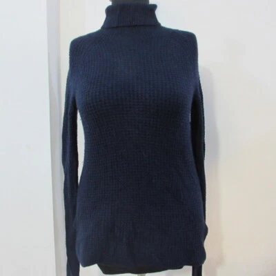 Jigsaw Womens Wool Blend Roll Jumper Navy Blue Chest 40/42 UK 12/14 REF (Y02144) - Image 1 of 4