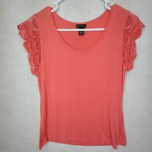 New Directions Women's Sz S Short Sleeve Scoop Neck Pinkish  - Picture 1 of 6