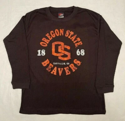 Boys Oregon Beavers Thermal Long Sleeve T-Shirt: Size 16 / 18 - Image 1 of 2
