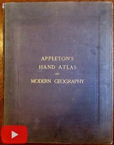 World Atlas 1874 Appleton's complete 31 color lithographed map uncommon quarto - Picture 1 of 3
