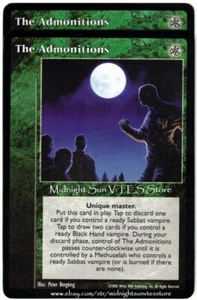 The Admonitions x2 Third Edition V:TES VTES Vampire CCG - Picture 1 of 1