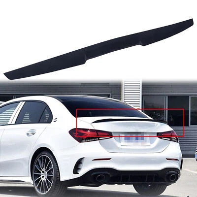 47" Universal Car Rear Roof Lip Spoiler Tail Trunk Wing Sticker Glossy Black Foto 1 de 4