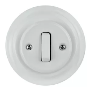 Interruptor de luz de porcelana interruptor de cambio interruptor retro empotrado loft cerámica - Imagen 1 de 8