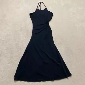 Versace Jeans Couture Midi Dress UK 10 Women's Black 24/38 Made in Italy Vintage - Picture 1 of 11
