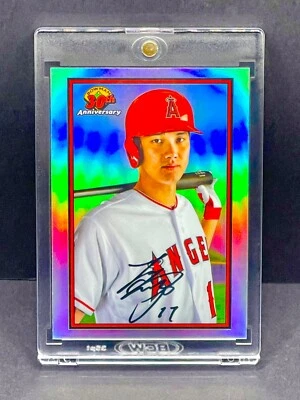 Shohei Ohtani RARE REFRACTOR INVESTMENT CARD SSP BOWMAN CHROME DODGERS MVP MINT - Image 1 of 4