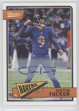 2018 Panini Classics Significant Signatures /99 Justin Tucker #10 Auto