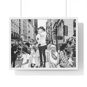 Powerful Black Lives Matter Szene | Gerahmter Fine Art Protest Druck | 24x18 Leinwand - Bild 1 von 7