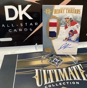 2022-23 UD Ultimate Collection Johnathan Kovacevic Autographed Debut Threads /99 - Picture 1 of 3