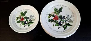 4 Plates Drilled For Center Handle Portmeirion Holly and the Ivy Excellent! - Picture 1 of 4