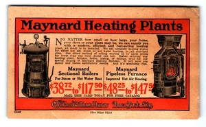 Maynard Heizwerke Reklame Postkarte - Bild 1 von 2