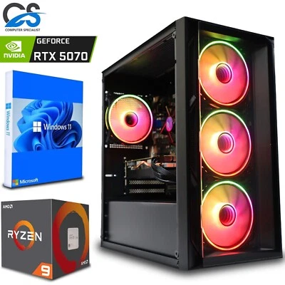 RTX Gaming PC AMD Ryzen 7 8700G 64GB DDR5 12GB RTX 5070 2TB M.2 Windows 11 Wi-Fi - Image 1 of 4