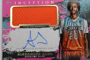 2022-23 Topps Overtime Elite Inception ALEXANDRE SARR AUTO RED Jersey COLORFUL - Picture 1 of 6