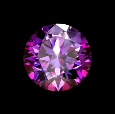 2 Ct CERTIFIED Loose  Diamond Round Purples Color Cut D Grade VVS1 +1 Free Gift - Image 1 of 4