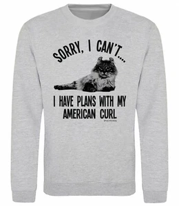 Sudadera para gato Sorry I Have Plans With My AMERICAN RIZO adultos o niños gatos - Imagen 1 de 3