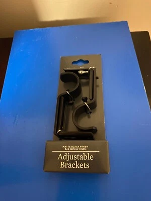 NUEVO 2 PK MEJORES CASAS Y JARDINES 3/4" A 1" DIA. SOPORTES DE BARRA DE CORTINA AJUSTABLES Foto 1 de 4