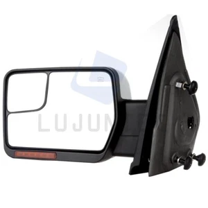 For 07-14 Ford F150 Power Chrome Tow Heated Puddle LED Signal Driver Side Mirror - Picture 1 of 7