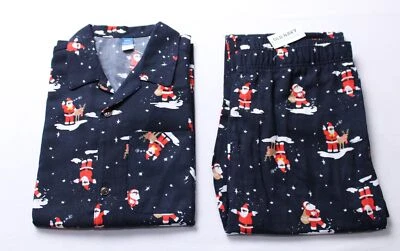 Old Navy Kid's Gender-Neutral Button-Front Pajama Set EJ2 Jingle James Size 2XL - Image 1 of 4