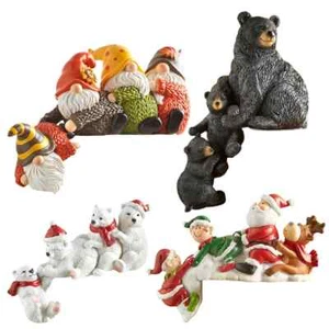 Nuevas lindas figuras de dibujos animados de Navidad adornos decorativos de resina de Papá Noel - Imagen 1 de 14