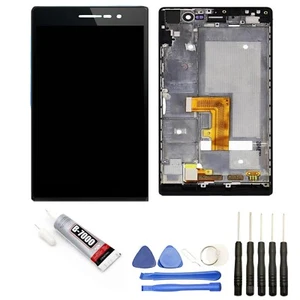 VITRE TACTILE+ ECRAN LCD SUR CHASSIS POUR HUAWEI P7 NOIR OUTILS COLLE - Imagen 1 de 1