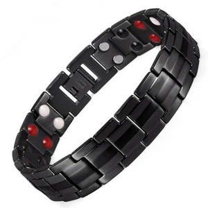 Titanium Magnetic Bracelet for Men Women 4 elements Energy Arthritis Pain Relief - Picture 1 of 12