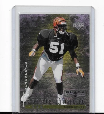 1998 Upper Deck Black Diamond Rookie Edition Triple 0438/1000 Takeo Spikes #115  - Image 1 of 2