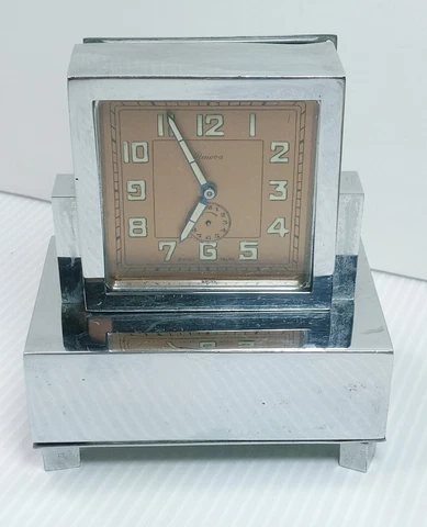 Renova Swiss Wind Up Musical Alarm Clock & Music Box ( PARTS OR FIX ) Cover
