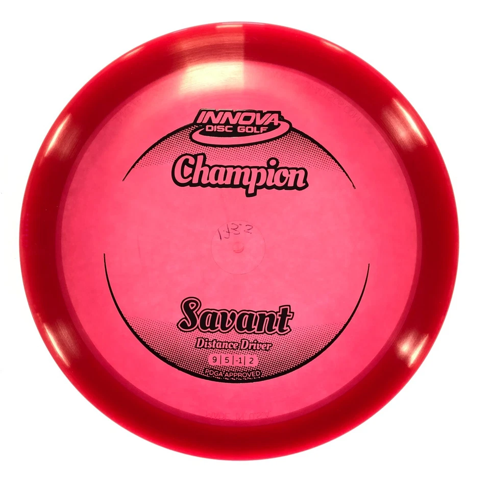 DISC GOLF INNOVA CHAMPION SAVANT DISTANCE DRIVER 173-5g PINK W/ BLACK FOIL - Image 1 of 1